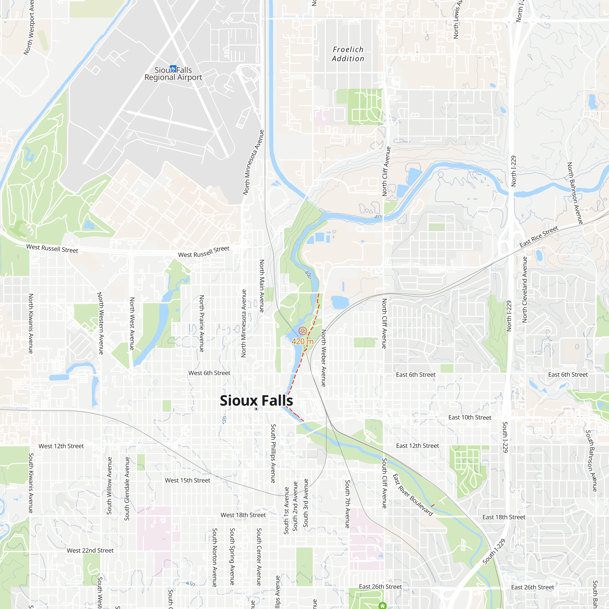 Falls Park Visitor Information Center map