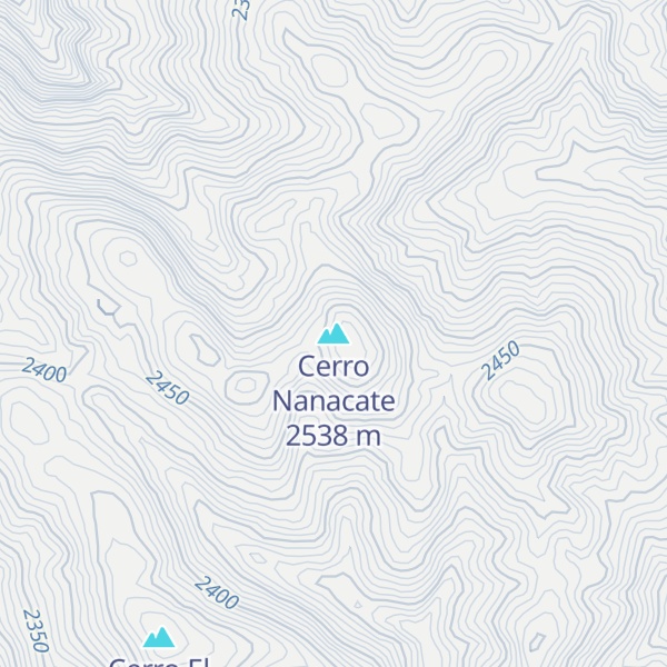 Map of Cerro Nanacate