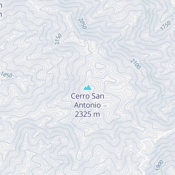Map of Cerro San Antonio