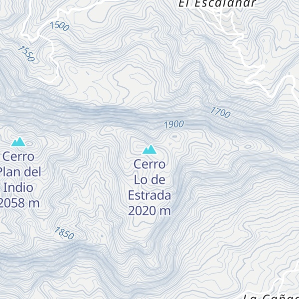 Map of Cerro Lo de Estrada