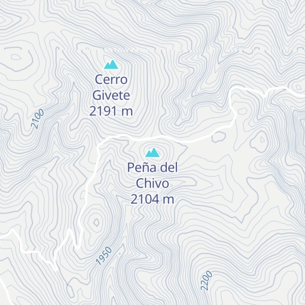 Map of Peña del Chivo