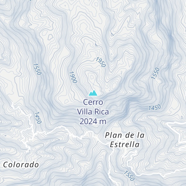 Map of Cerro Villa Rica