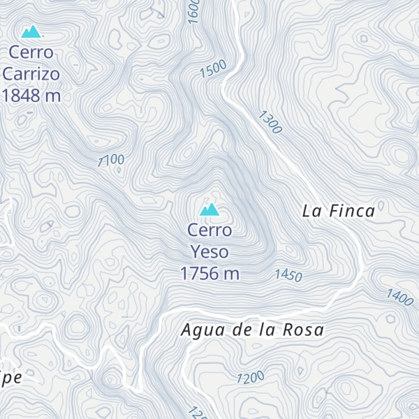 Map of Cerro Yeso