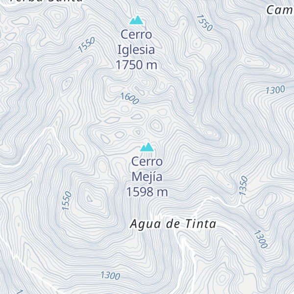 Map of Cerro Mejía