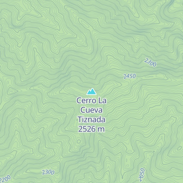 Map of Cerro La Cueva Tiznada
