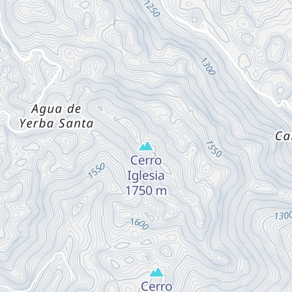 Map of Cerro Iglesia