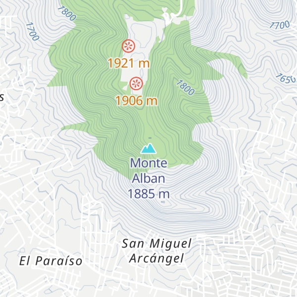Map of Monte Alban
