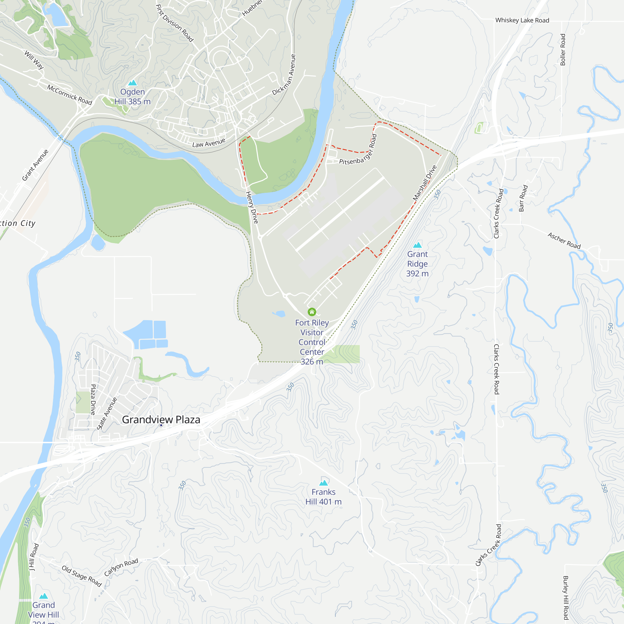 Fort Riley Visitor Control Center map