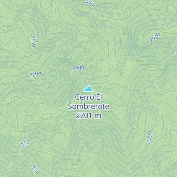Map of Cerro El Sombrerote