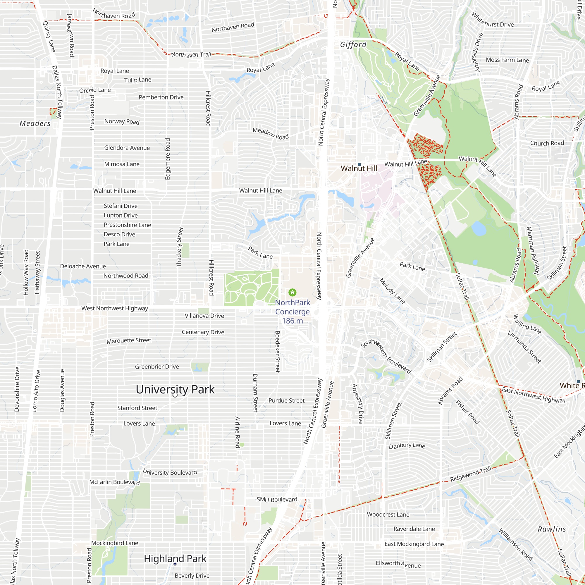 NorthPark Concierge map