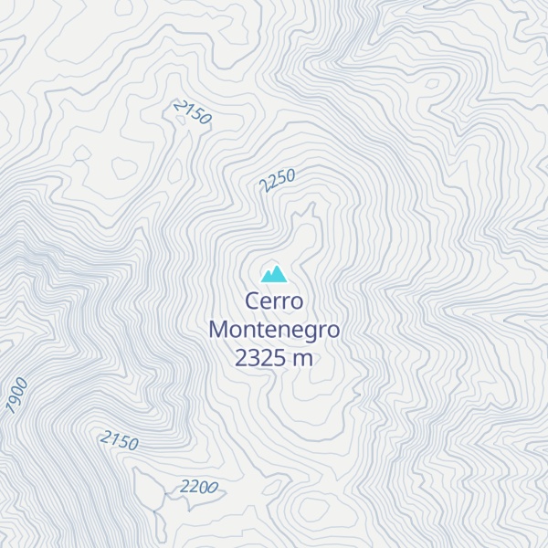 Map of Cerro Montenegro