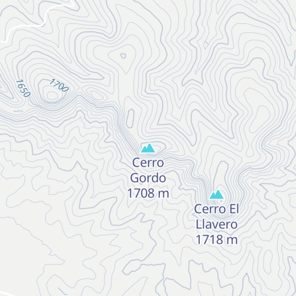 Map of Cerro Gordo