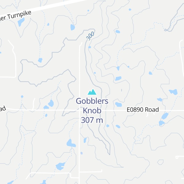 Map of Gobblers Knob