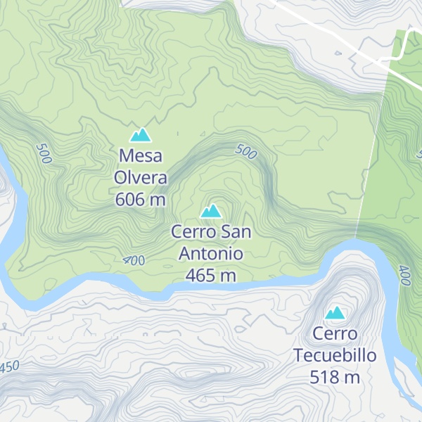 Map of Cerro San Antonio
