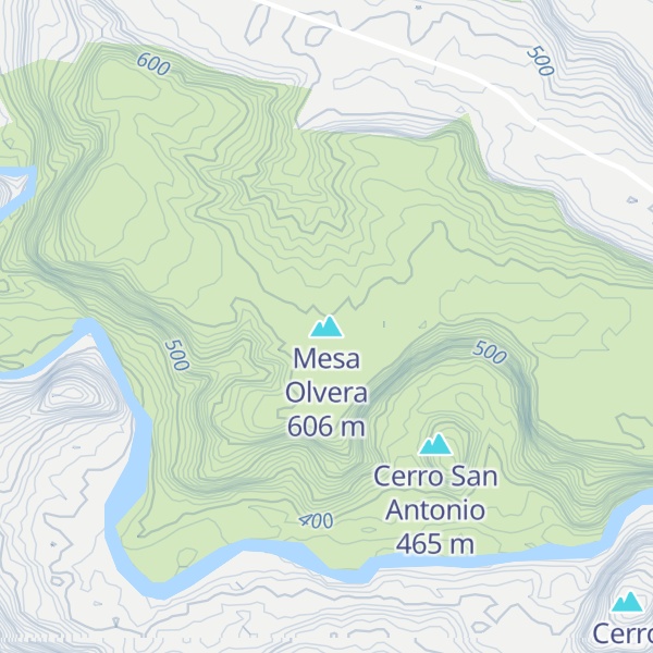 Map of Mesa Olvera