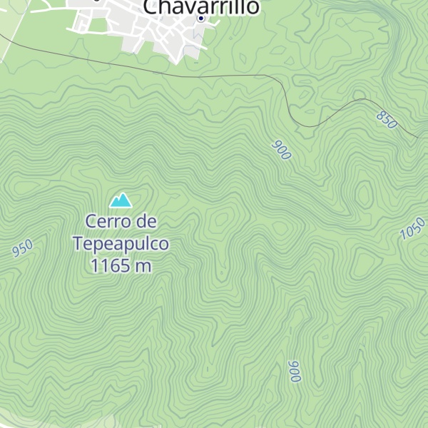 Map of Cerro Tepeapulco