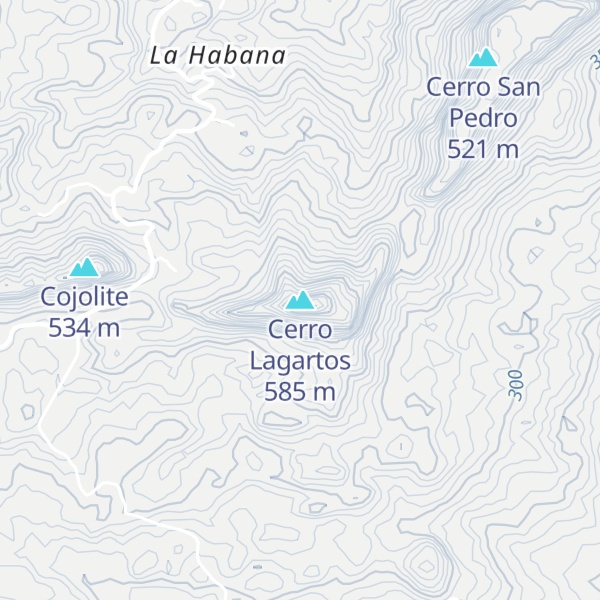 Map of Cerro Lagartos