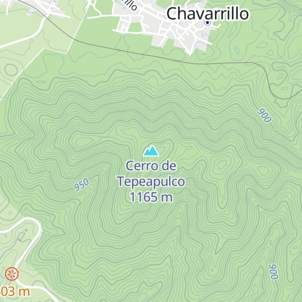 Map of Cerro de Tepeapulco
