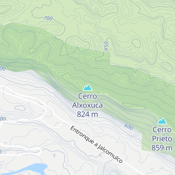 Map of Cerro Alxoxuca