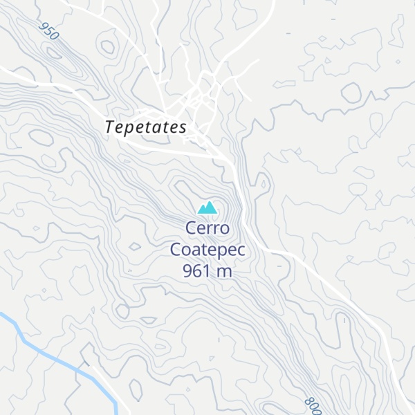 Map of Cerro Coatepec