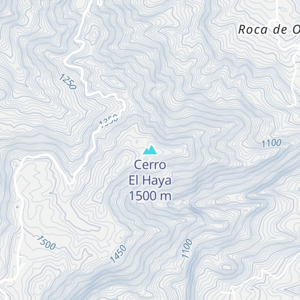 Map of Cerro El Haya