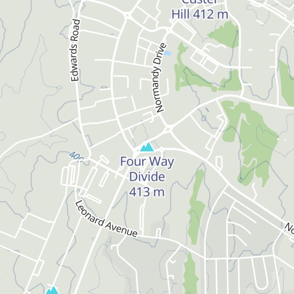Map of Four Way Divide