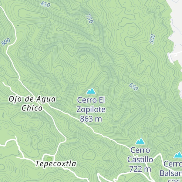 Map of Cerro El Zopilote