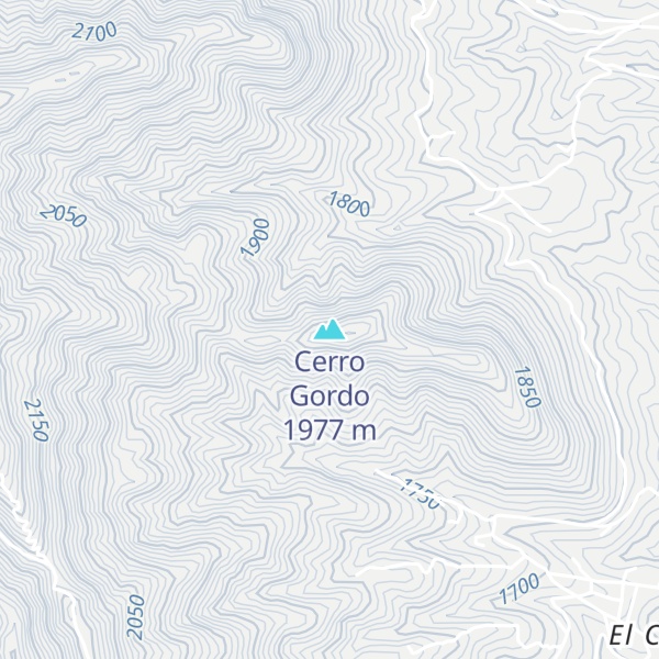Map of Cerro Gordo