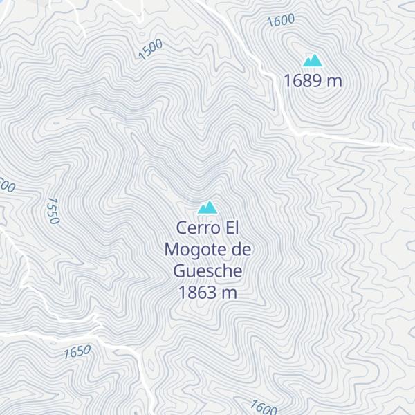 Map of Cerro El Mogote de Guesche