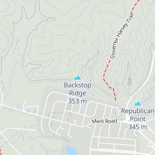 Map of Backstop Ridge