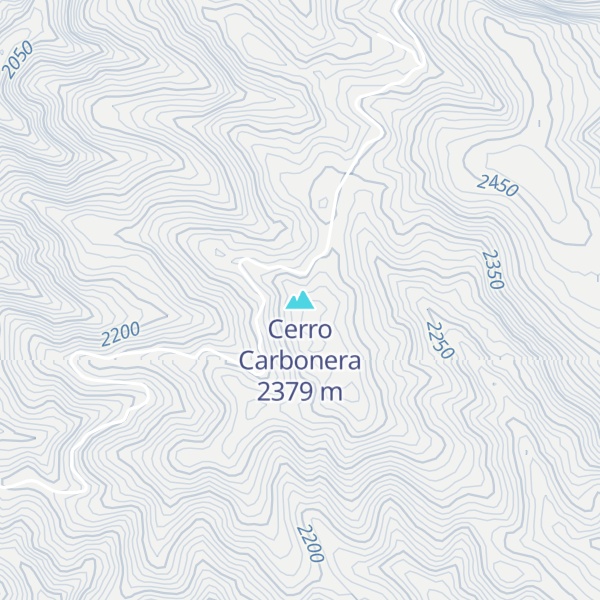 Map of Cerro Carbonera
