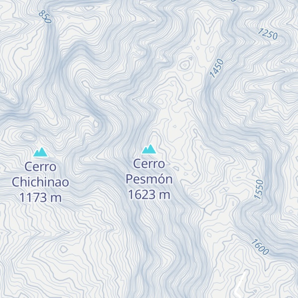 Map of Cerro Pesmón