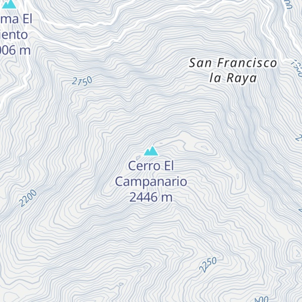 Map of Cerro El Campanario