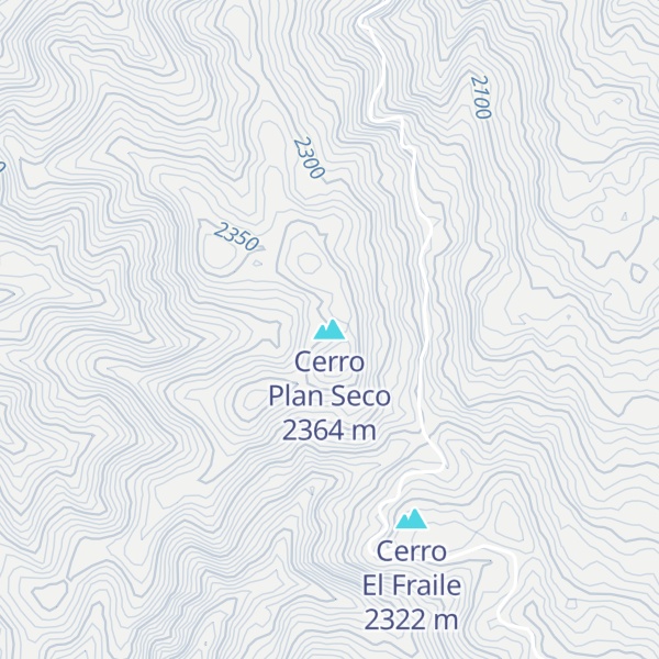 Map of Cerro Plan Seco