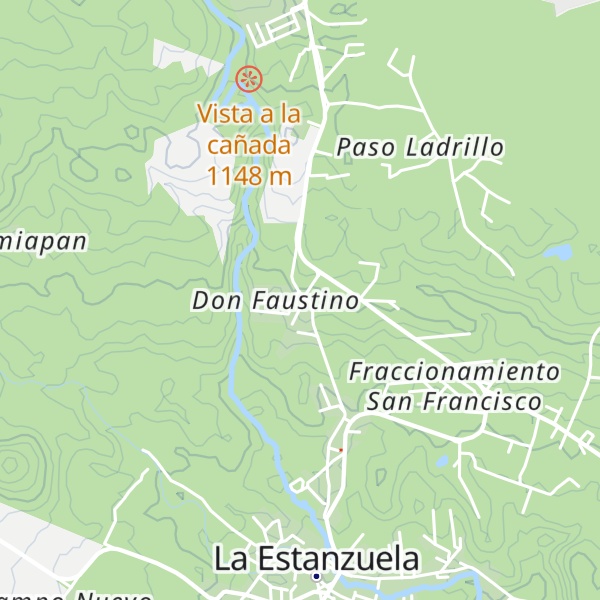 Map of Cabañas Don Luis