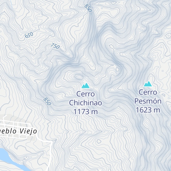 Map of Cerro Chichinao
