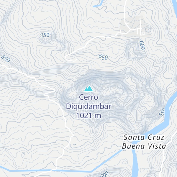 Map of Cerro Diquidambar