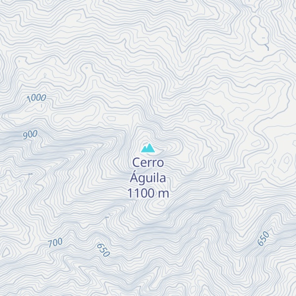 Map of Cerro Águila