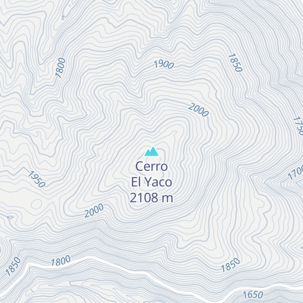 Map of Cerro El Yaco