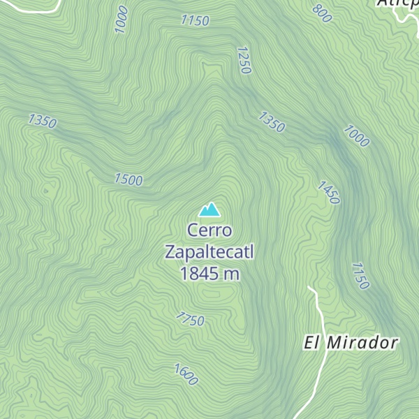 Map of Cerro Zapaltecatl