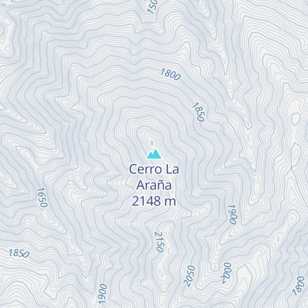 Map of Cerro La Araña