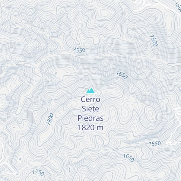 Map of Cerro Siete Piedras