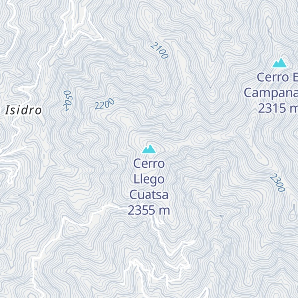 Map of Cerro Llego Cuatsa