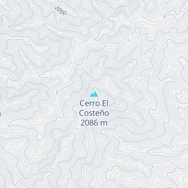 Map of Cerro El Costeño