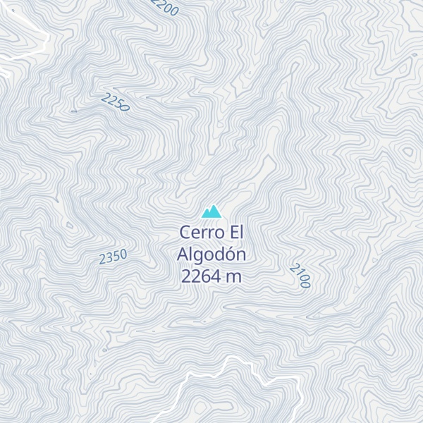 Map of Cerro El Algodón
