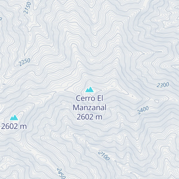 Map of Cerro El Manzanal
