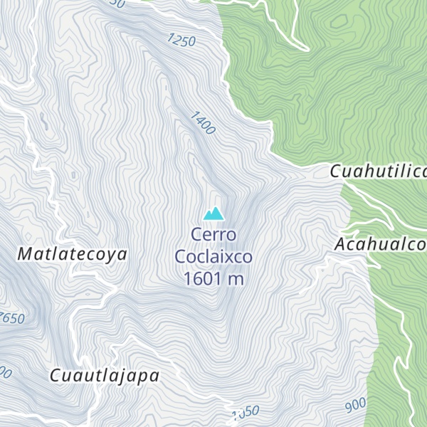 Map of Cerro Coclaixco