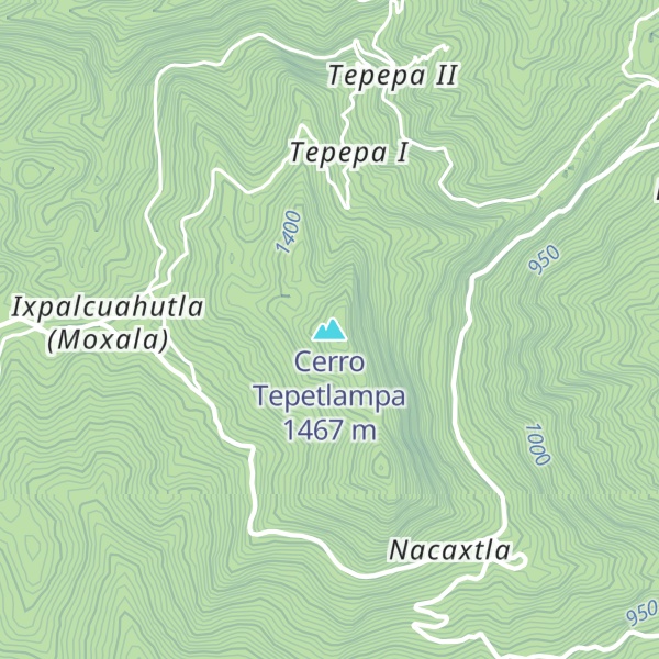 Map of Cerro Tepetlampa