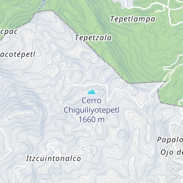 Map of Cerro Chiguiliyotepetl