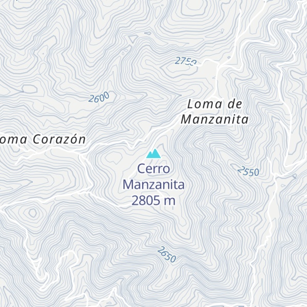 Map of Cerro Manzanita